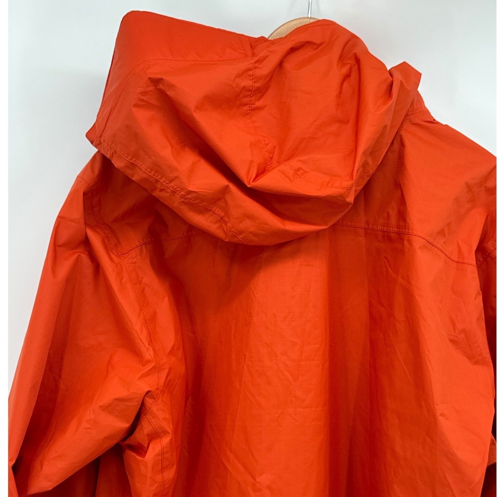 Adidas Mens Windbreaker Rain Jacket XL Orange Outdoor Hiking ClimaProof Full Zip - Picture 10 of 12
